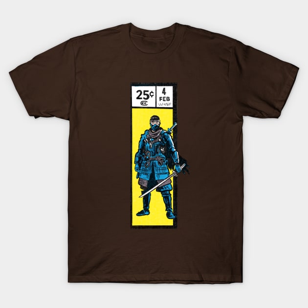 Comic book corner box - Jin Sakai Ghost of Tsushima fan art T-Shirt by MarkScicluna